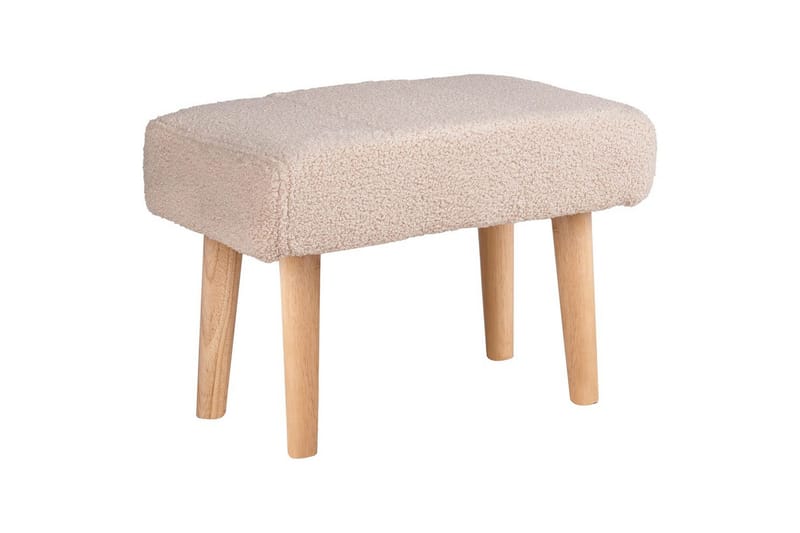 Skammel Takoma Beige/lyst træ - Beige/lyst træ - Møbler - Stole & lænestole - Taburet & skammel - Puf