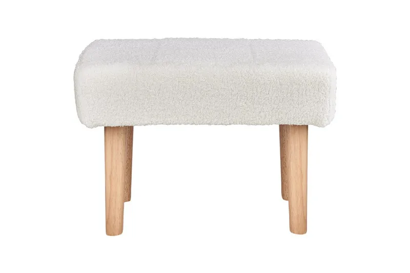 Skammel Takoma Hvid/lyst træ - Hvid/lyst træ - Møbler - Stole & lænestole - Taburet & skammel - Puf