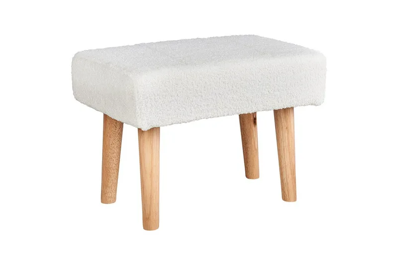 Skammel Takoma Hvid/lyst træ - Hvid/lyst træ - Møbler - Stole & lænestole - Taburet & skammel - Puf