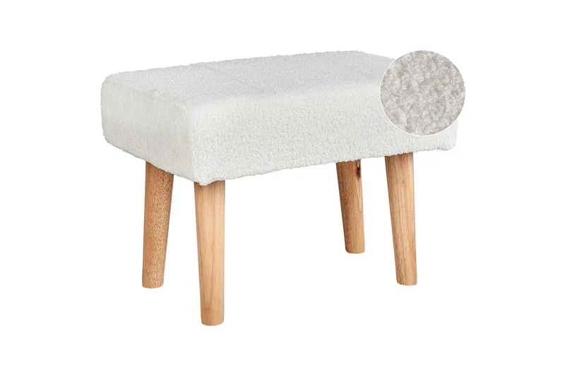 Skammel Takoma Hvid/lyst træ - Hvid/lyst træ - Møbler - Stole & lænestole - Taburet & skammel - Puf