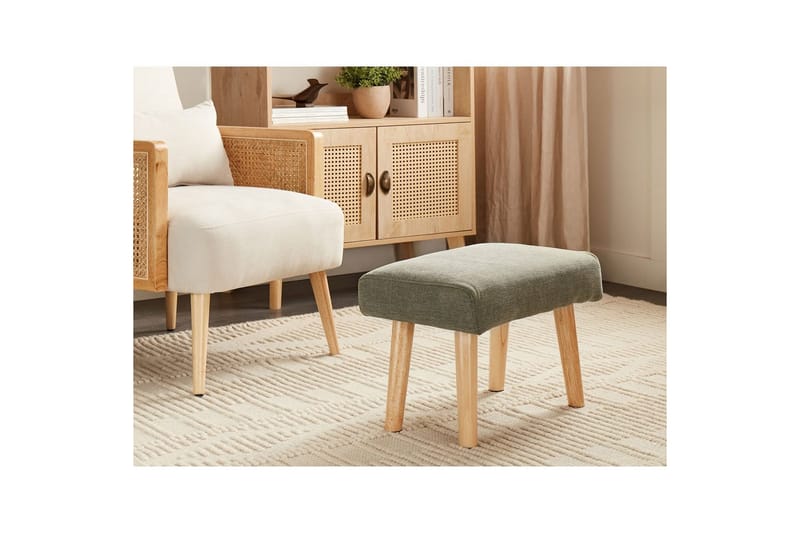 Skammel Takoma II Grønt/lyst træ - Grønt/lyst træ - Møbler - Stole & lænestole - Taburet & skammel - Puf