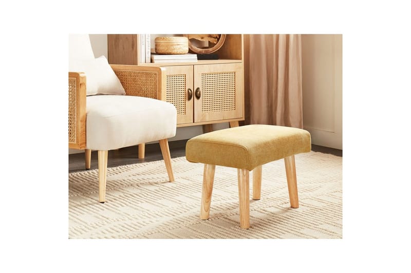 Skammel Takoma II Gul/lyst træ - Gul/lyst træ - Møbler - Stole & lænestole - Taburet & skammel - Puf