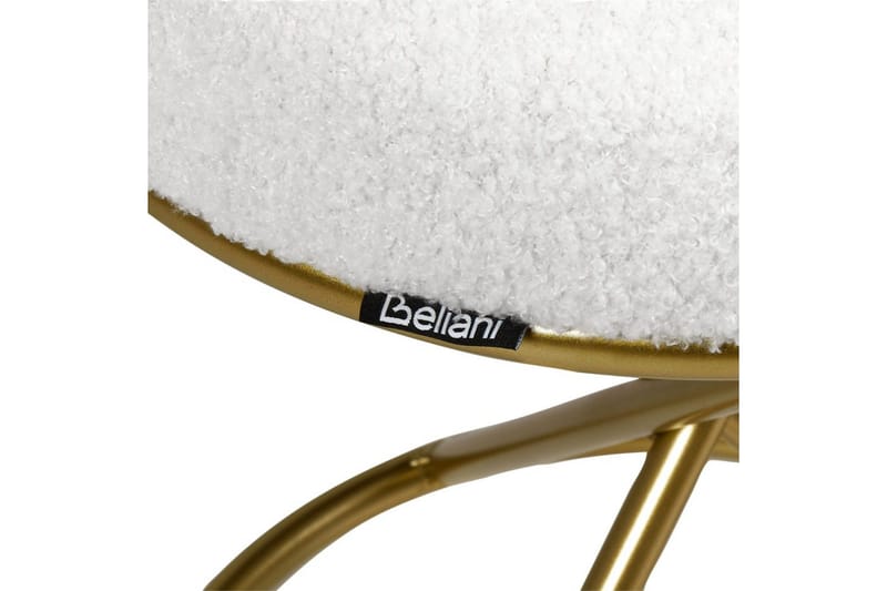 Skammel Presho Hvid/guld - Hvid/guld - Møbler - Stole & lænestole - Taburet & skammel - Puf