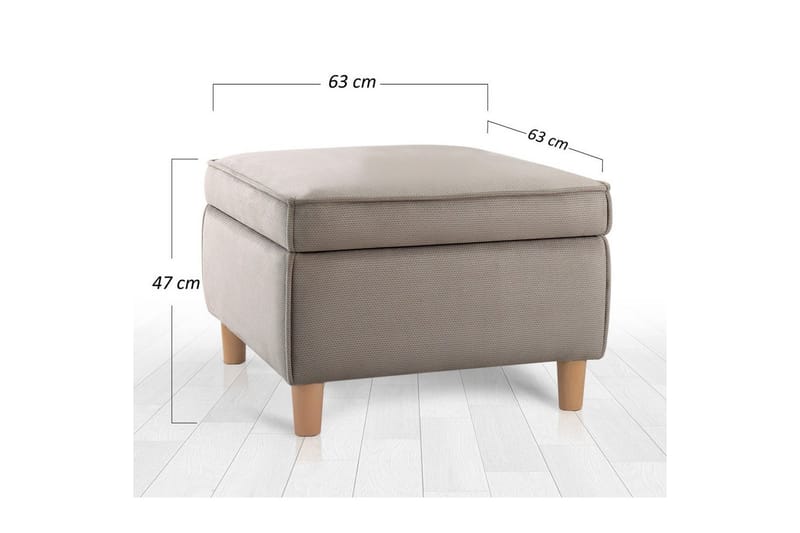 Sufian Fodskammel 63 cm - Brun - Møbler - Stole & lænestole - Taburet & skammel - Puf