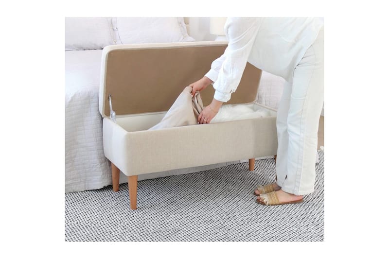 Sufian Sækkestol Outdoor 43 cm - Cremevhid - Møbler - Stole & lænestole - Taburet & skammel - Ottoman