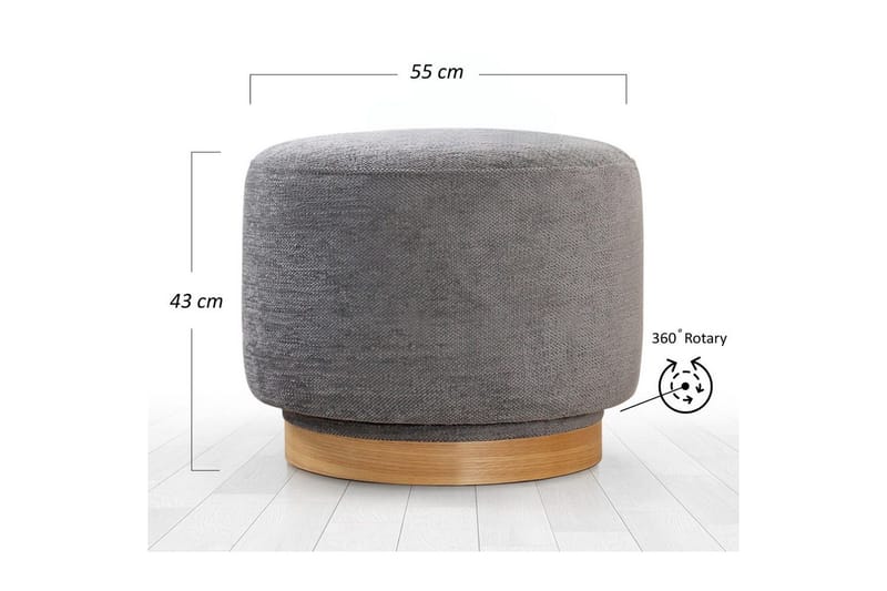 Sufian Sækkestol Outdoor 55 cm - Antracit - Møbler - Stole & lænestole - Taburet & skammel - Ottoman