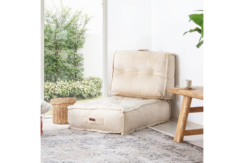 Sufian Sækkestol Outdoor 80 cm - Beige - Møbler - Stole & lænestole - Taburet & skammel - Ottoman