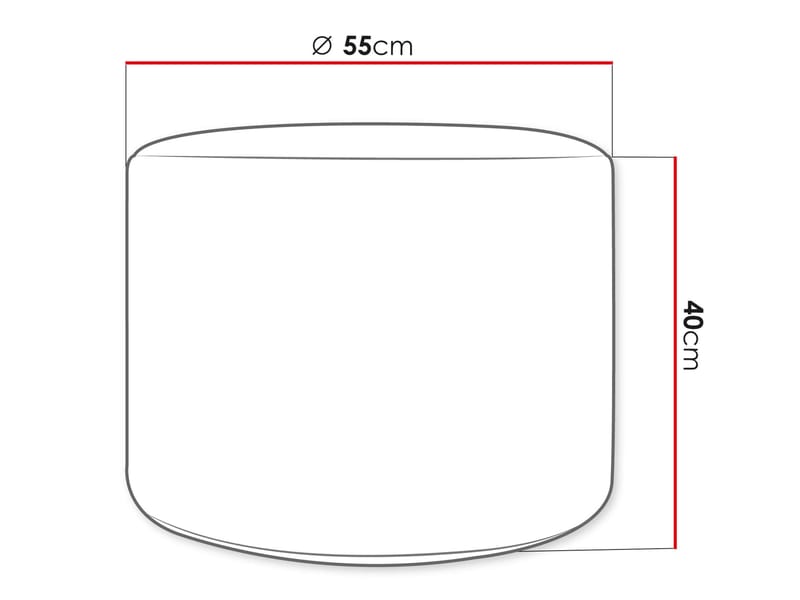 Teylor Puf 55 cm - Grå - Møbler - Stole & lænestole - Taburet & skammel - Ottoman