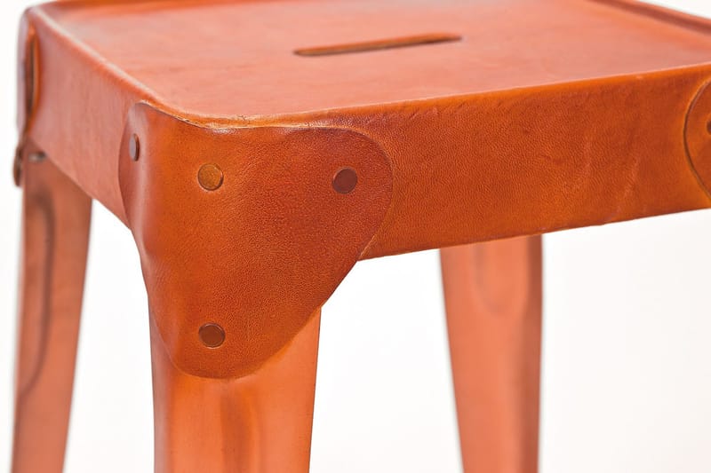 Torquilla Skammel 4-Pak - Kobber/Læder - Møbler - Stole & lænestole - Taburet & skammel