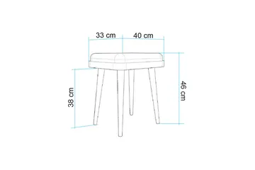 Valsot Puf 40 cm - Eg/Grå - Møbler - Stole & lænestole - Taburet & skammel - Ottoman