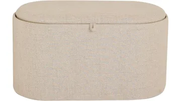 Velmira Puff 77 cm oval - Beige - Møbler - Stole & lænestole - Taburet & skammel - Ottoman - Ottoman & siddepuf med opbevaring