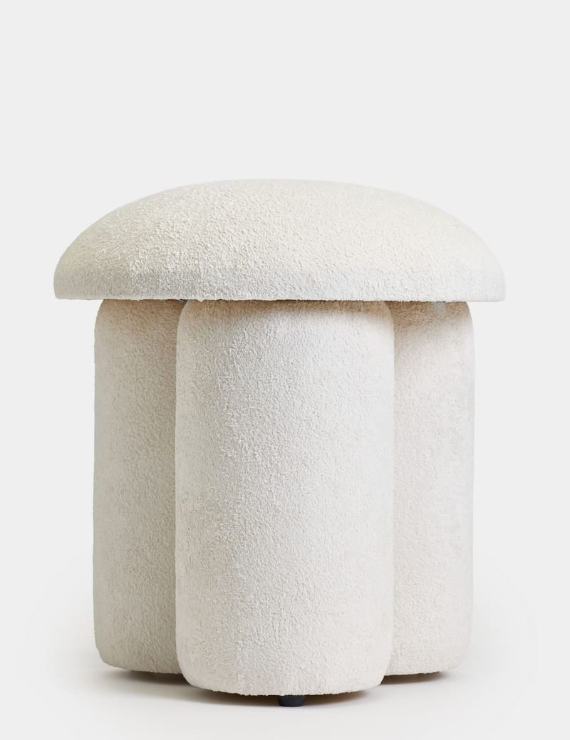 Vynor siddepuf 45 cm rund, Hvid