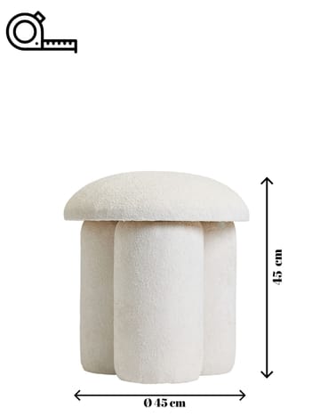 Vynor siddepuf 45 cm rund - Hvid - Møbler - Stole & lænestole - Taburet & skammel - Ottoman