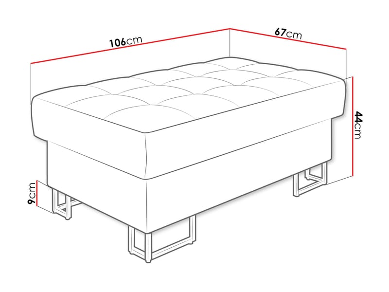 Warwick Fodskammel 106 cm - Møbler - Stole & lænestole - Taburet & skammel - Ottoman