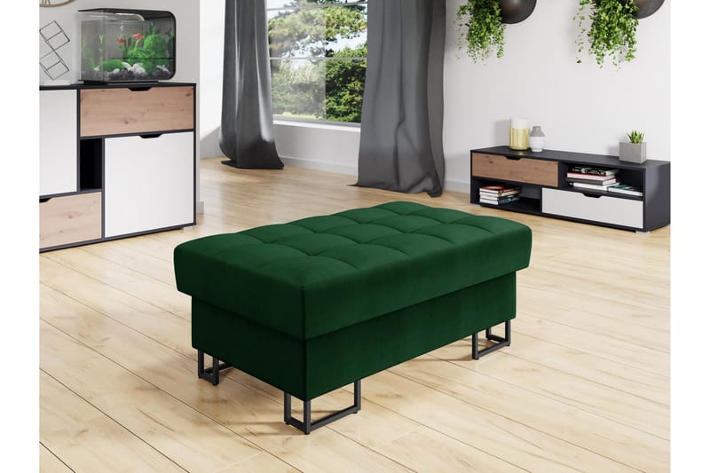 Warwick Fotpall 67 cm - Grøn - Møbler - Stole & lænestole - Taburet & skammel - Puf