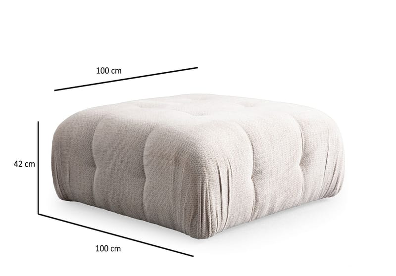 Yvara Sækkepuf 100 cm - Beige - Møbler - Stole & lænestole - Taburet & skammel - Ottoman