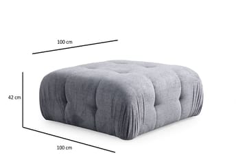 Yvara Sækkepuf 100 cm - Grå - Møbler - Stole & lænestole - Taburet & skammel - Ottoman