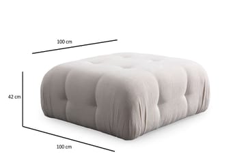 Yvara Sækkepuf 100 cm - Hvid - Møbler - Stole & lænestole - Taburet & skammel - Ottoman