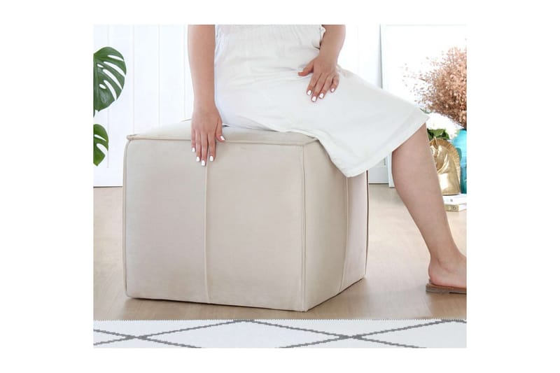 Zyra Sækkestol Utomhus 52 cm - Creme - Møbler - Stole & lænestole - Taburet & skammel - Ottoman