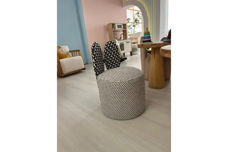 Tavsan Lænestol - Sort/Hvid - Møbler - Børnemøbler - Børnestol - Børne lænestol