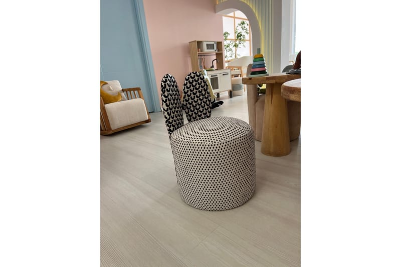 Tavsan Lænestol - Sort/Hvid - Møbler - Børnemøbler - Børnestol - Børne lænestol