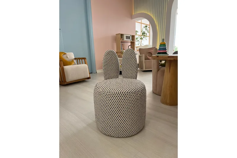 Tavsan Lænestol, Sort/Hvid