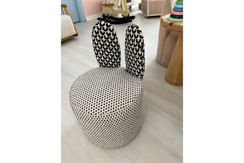 Tavsan Lænestol - Sort/Hvid - Møbler - Børnemøbler - Børnestol - Børne lænestol