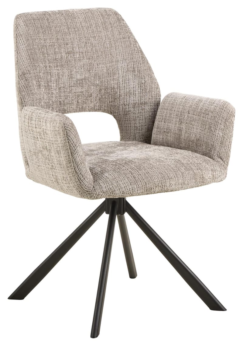 Torrelon spisebordsstol med armlæn, Grå