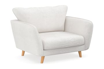 Trend Luksus Lænestol i Bouclé - Hvid - Møbler - Stole & lænestole - Lænestole