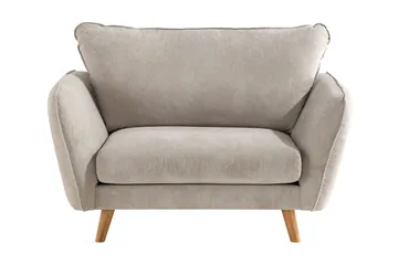 Trend Lyx Lænestol - Beige/Eg - Møbler - Stole & lænestole - Lænestole