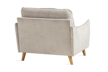 Trend Lyx Lænestol - Beige/Eg - Møbler - Stole & lænestole - Lænestole