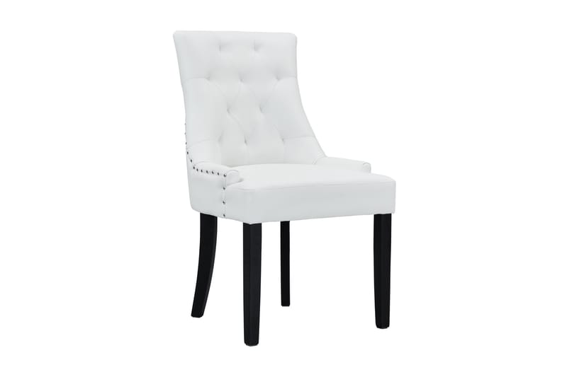 Tuva Spisebordsstol Kunstlæder - Hvid/Krom - Spisebordsstole & køkkenstole