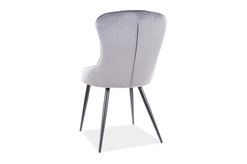 Urawa Spisebordsstol - Velour/Grå/Sort - Spisebordsstole & køkkenstole