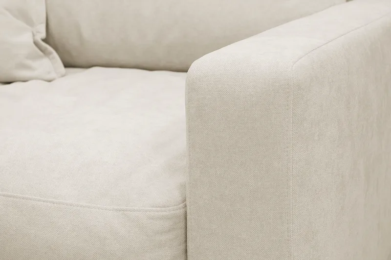 Valencia ekstra dyb lænestol i chenille - Beige - Møbler - Stole & lænestole - Lænestole