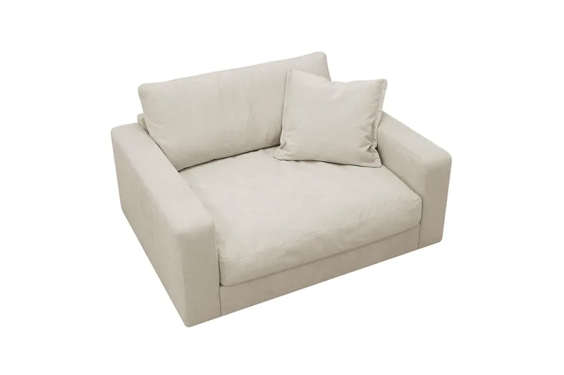 Valencia ekstra dyb lænestol i chenille - Beige - Møbler - Stole & lænestole - Lænestole