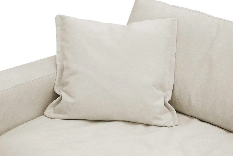 Valencia ekstra dyb lænestol i chenille - Beige - Møbler - Stole & lænestole - Lænestole