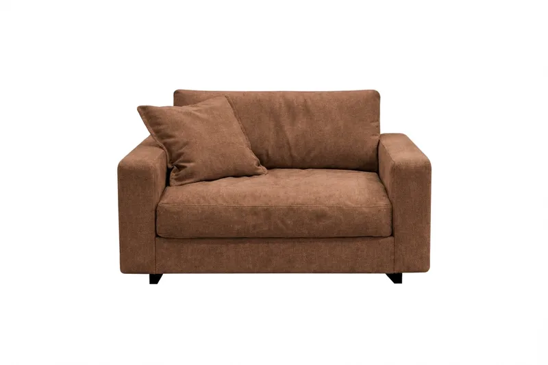 Valencia ekstra dyb lænestol i chenille, Rustrødbrun