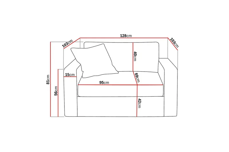 Valencia ekstra dyb lænestol med aftageligt og vaskbart betræk - Beige - Møbler - Stole & lænestole - Lænestole