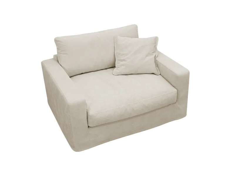 Valencia ekstra dyb lænestol med aftageligt og vaskbart betræk - Beige - Møbler - Stole & lænestole - Lænestole