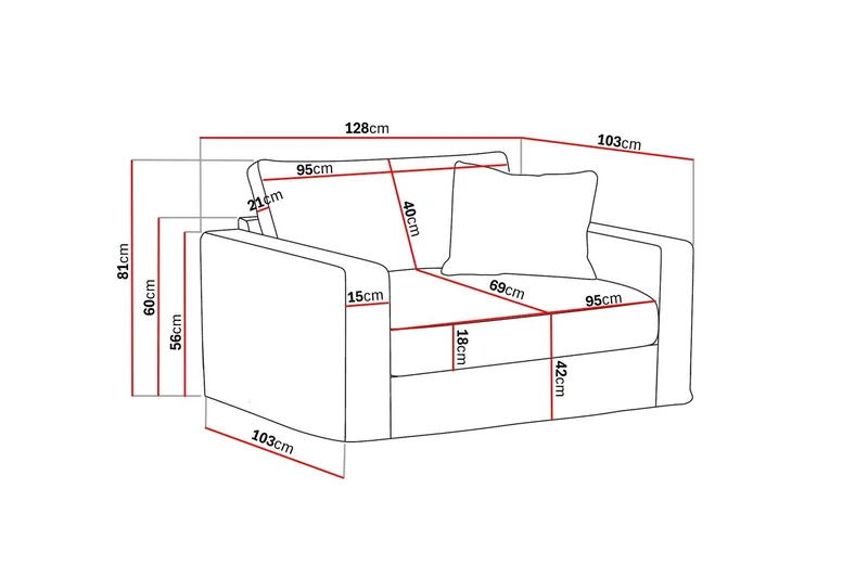 Valencia ekstra dyb lænestol med aftageligt og vaskbart betræk - Beige - Møbler - Stole & lænestole - Lænestole