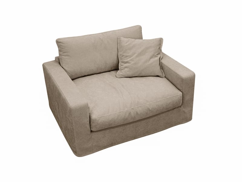 Valencia ekstra dyb lænestol med aftageligt og vaskbart betræk - Brun - Møbler - Stole & lænestole - Lænestole