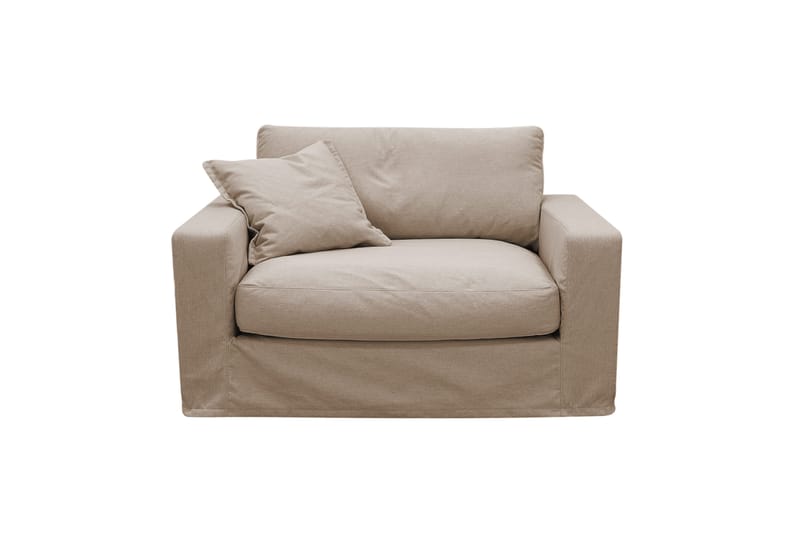 Valencia ekstra dyb lænestol med aftageligt og vaskbart betræk - Lysebrun - Møbler - Stole & lænestole - Lænestole