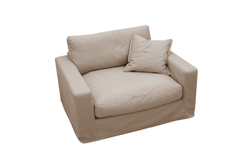 Valencia ekstra dyb lænestol med aftageligt og vaskbart betræk - Lysebrun - Møbler - Stole & lænestole - Lænestole