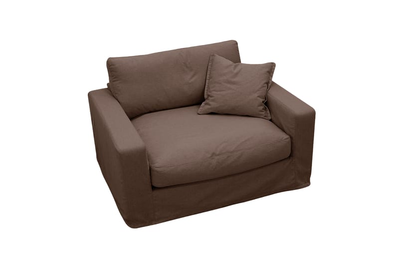 Valencia ekstra dyb lænestol med aftageligt og vaskbart betræk - Mørkebrun - Møbler - Stole & lænestole - Lænestole