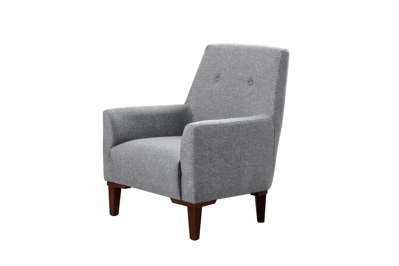 Valsot Lænestol, Grå/Valnød