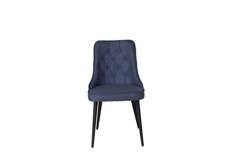 Velvet Deluxe Stol, Blå/Svart/Fløyel