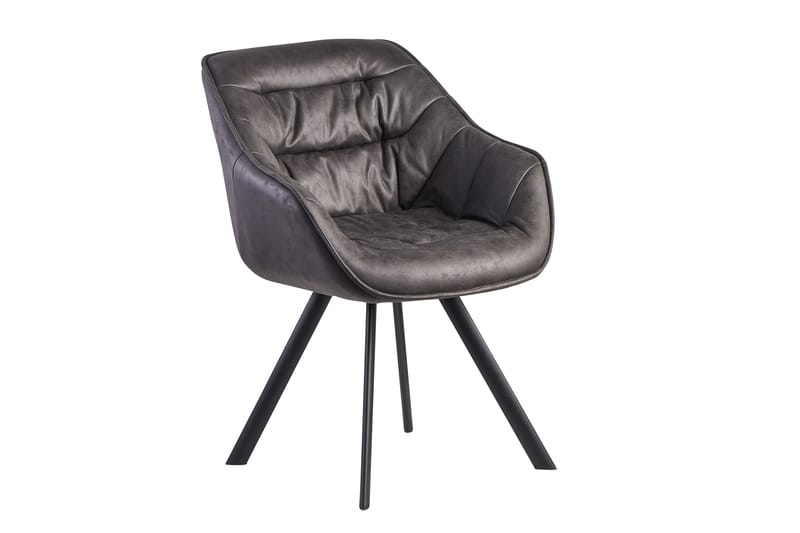Willowdale Armstol med X-formede ben - Mørkegrå/Sort - Spisebordsstole & køkkenstole - Armstole