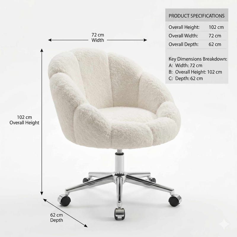 Wing Chair Atelier Del Sofa Hvid - Møbler - Stole & lænestole - Kontorstole & skrivebordsstole