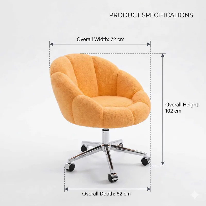 Wing Chair Atelier Del Sofa Orange - Møbler - Stole & lænestole - Kontorstole & skrivebordsstole