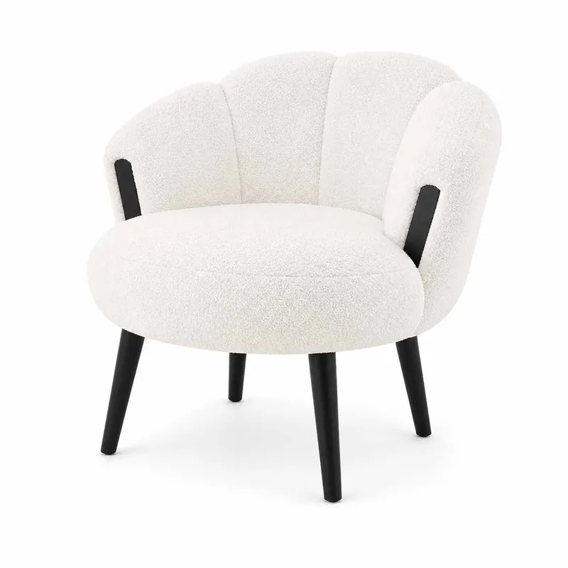 Wing Chair Atelier Del Sofa Star (72 x 102 x 65 cm) Hvid sort, undefined